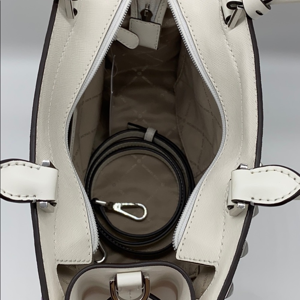 MICHAEL KORS RAYNE MEDIUM EW SATCHEL OPTIC WHITE - Picture 16 of 16
